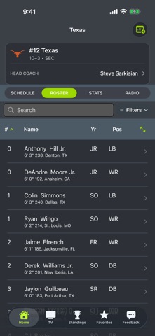 UT Texas Football iPhone screenshot