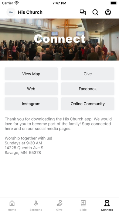 His Church MN Screenshot