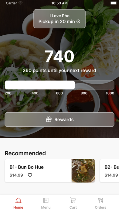 I Love Pho iPhone screenshot 1 - Food & Drink app