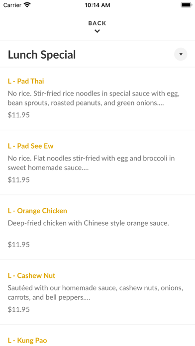 Thai On Ventura iPhone screenshot 3 - Food & Drink app