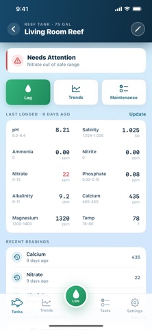 ReefKeeper: Aquarium Tracker Screenshot 2 of 8
