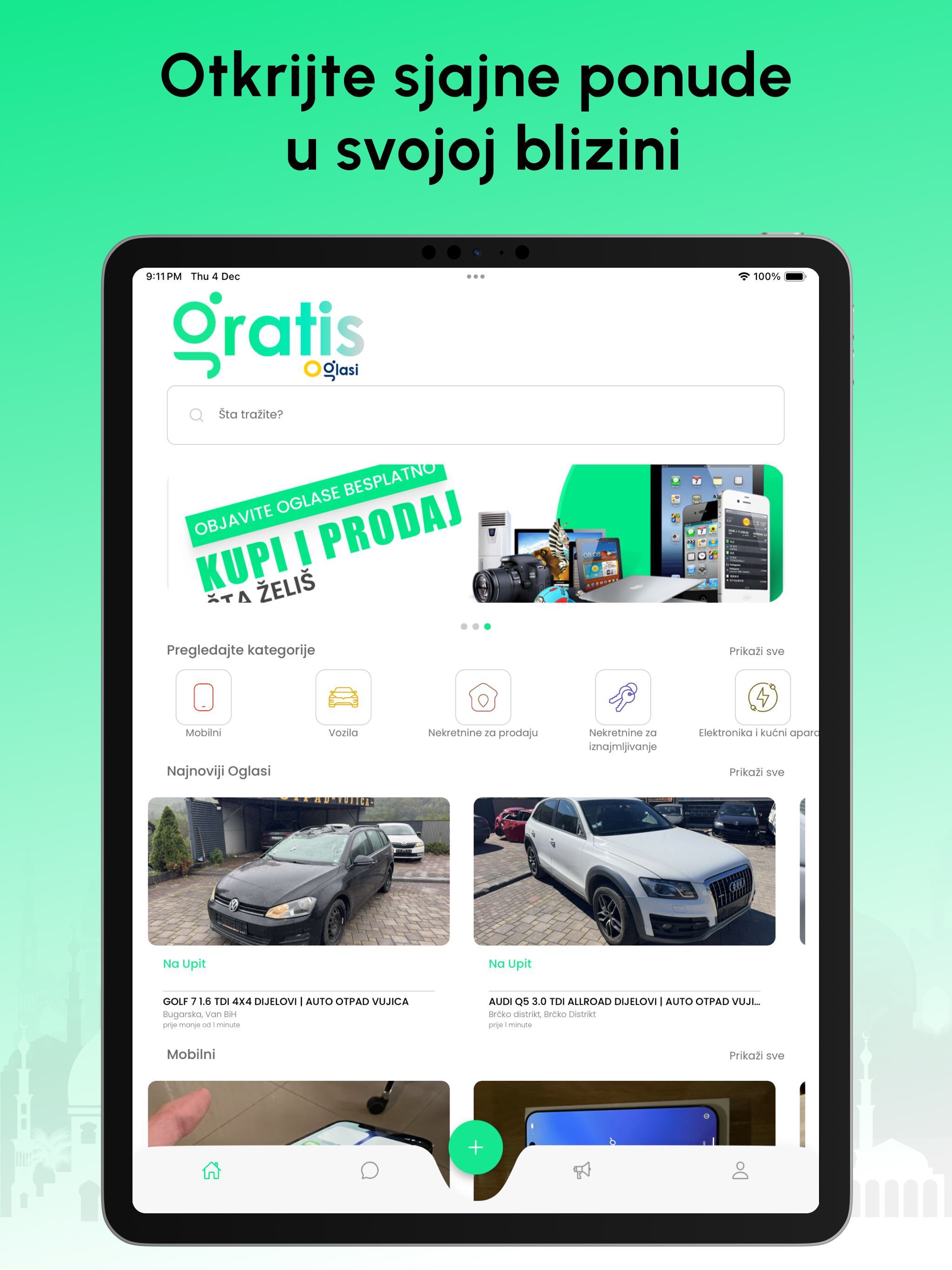 GratisOglasi.ba — BiH Tržište