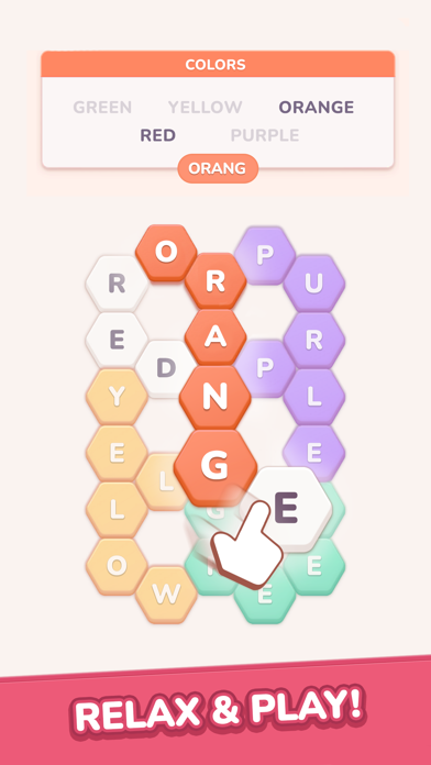 Hexa Search: Word Puzzle Screenshot