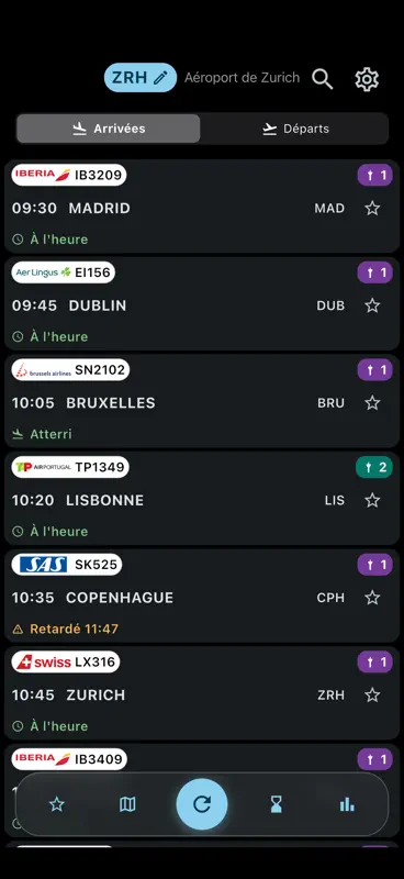 Zurich Kloten Airport: Flights screenshot 1 of 5