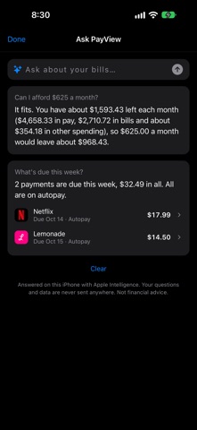 PayView: Bill Tracker screenshot 2