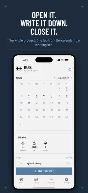 Hank: Workout Tracker & Log screenshot 3