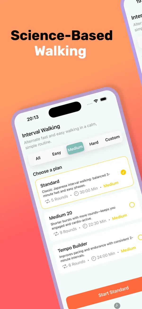 Screenshot #1 pour Mindful Walker - HIIT Timer