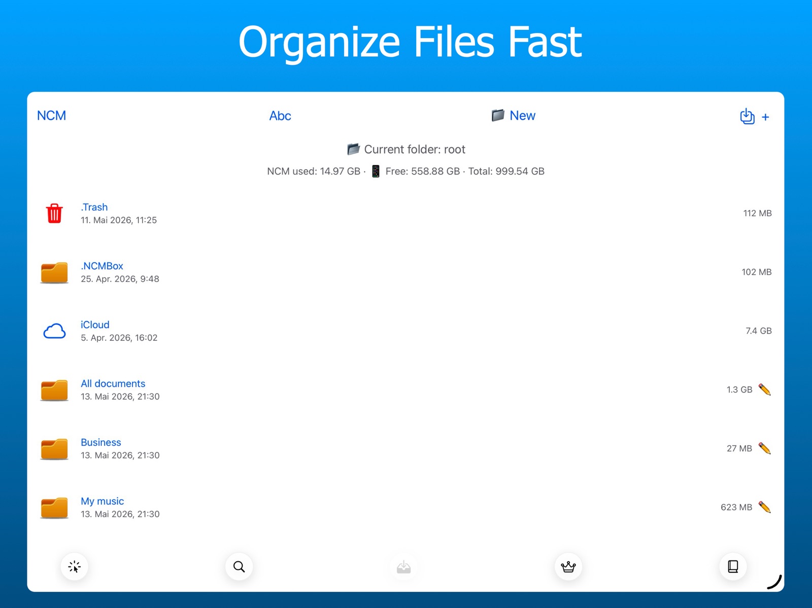 NC File Manager ipad screenshot 1