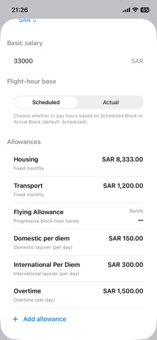 FlightTimeApp screenshot