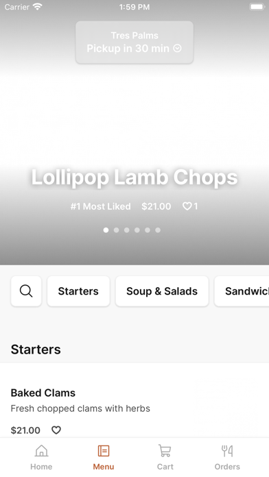 Tres Palms iPhone screenshot 2 - Food & Drink app