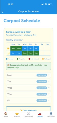 Carpool Connections iPhone screenshot