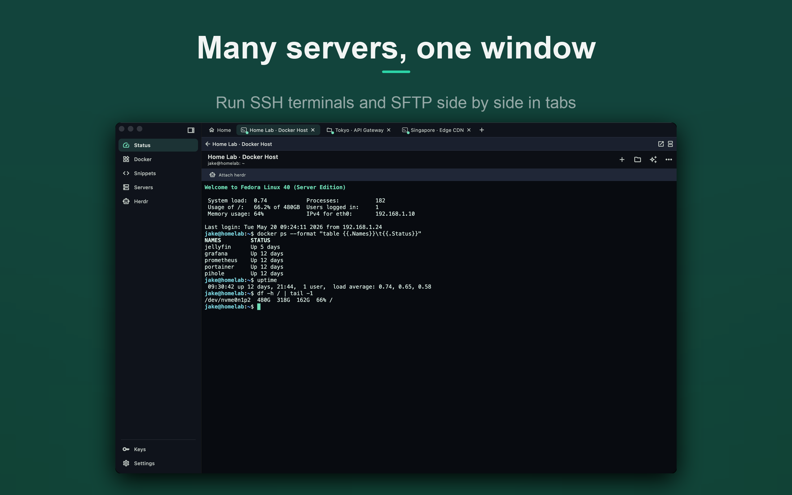 Caret: SSH Server Manager