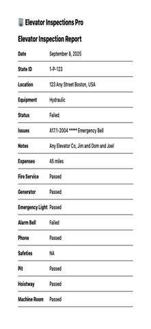 Elevator Inspections Pro Screenshot 6 of 6