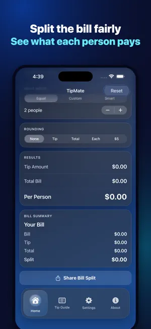 TipMate – Smart Tip Calculator screenshot 2