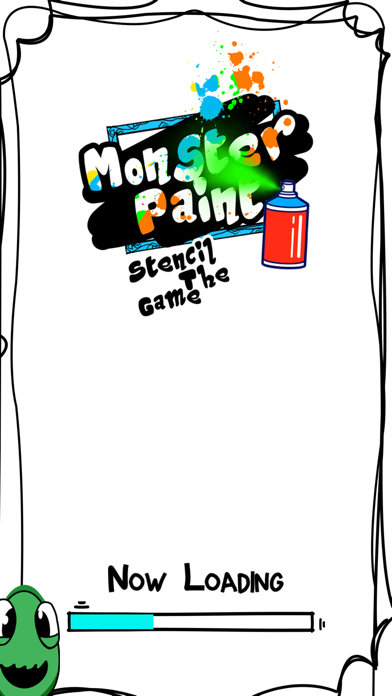 Monster Paint Stencil Art Game Screenshot
