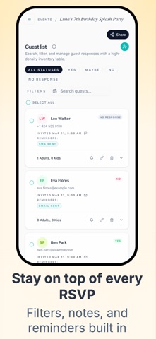 SnapInvite: RSVP & Guest List Screenshot 4 of 6