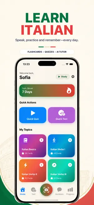 Learn Italian: Speak & Study screenshot 1