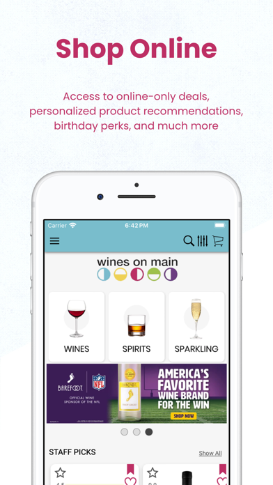 WINES ON MAIN Screenshot 1 - AppWisp.com WINES ON MAIN Screenshot 1 - AppWisp.com