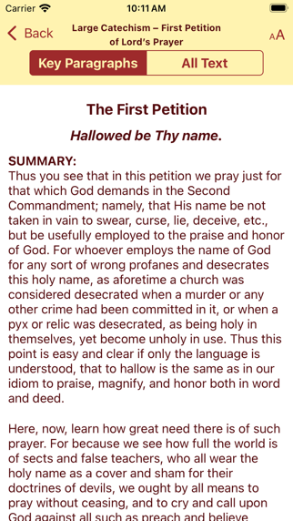 Lutheran Catechism iPhone screenshot 5 - Reference app