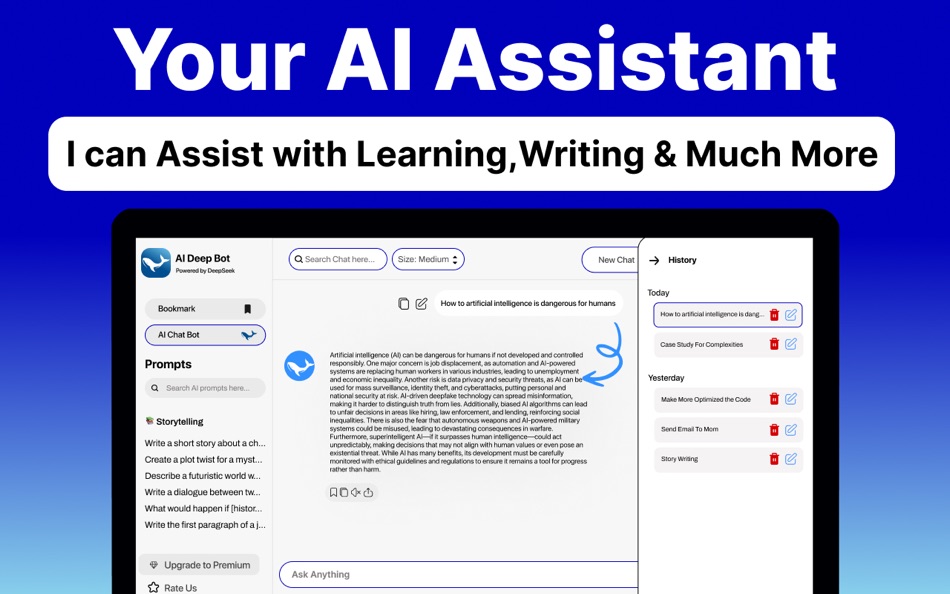 #1. AI Deep Chatbot: AI Assistant (macOS) 게시자: Touheed Ahmad