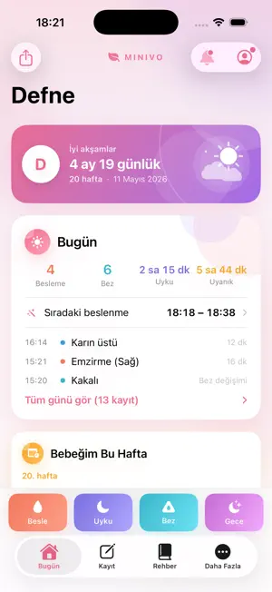 Minivo: Bebek Takip screenshot 1