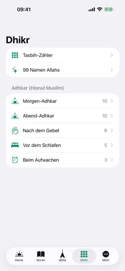 Screenshot von Noor – Quran & Gebetszeiten auf dem iPhone 5