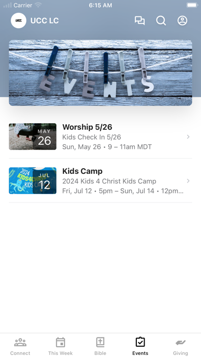 University Community Church Screenshot