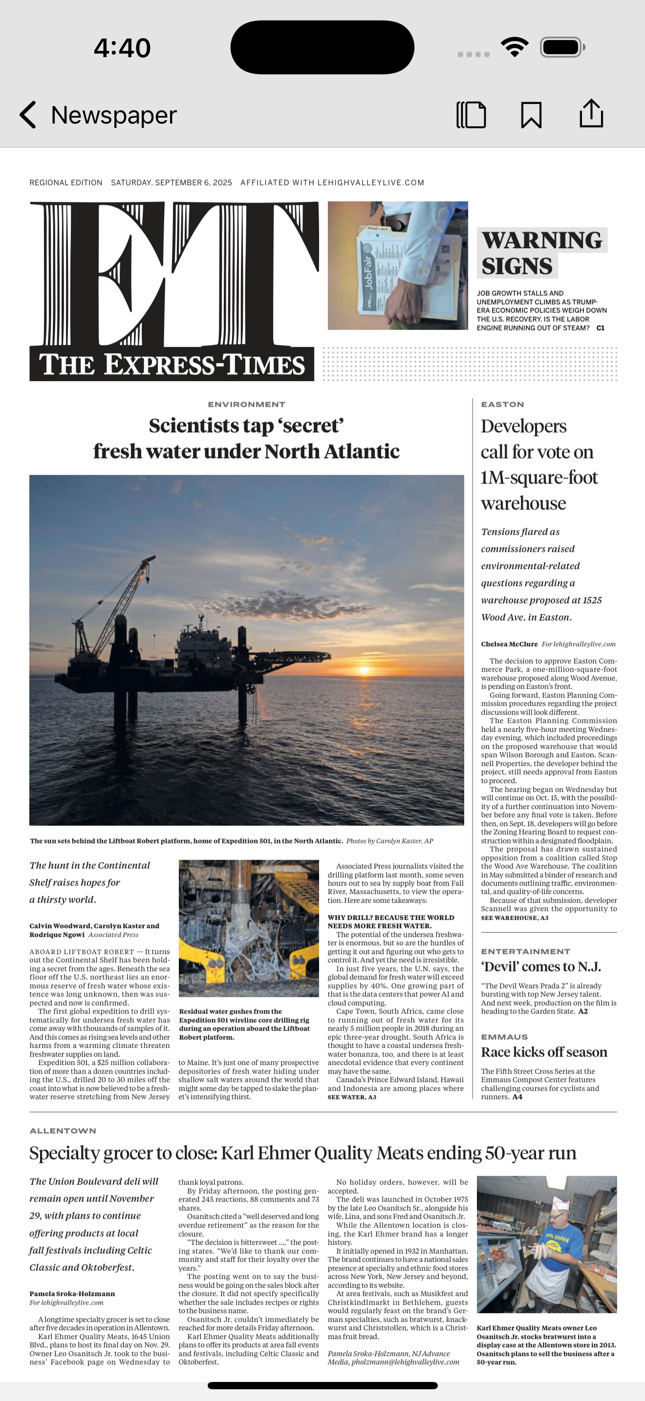 Easton Express-Times screenshot 3