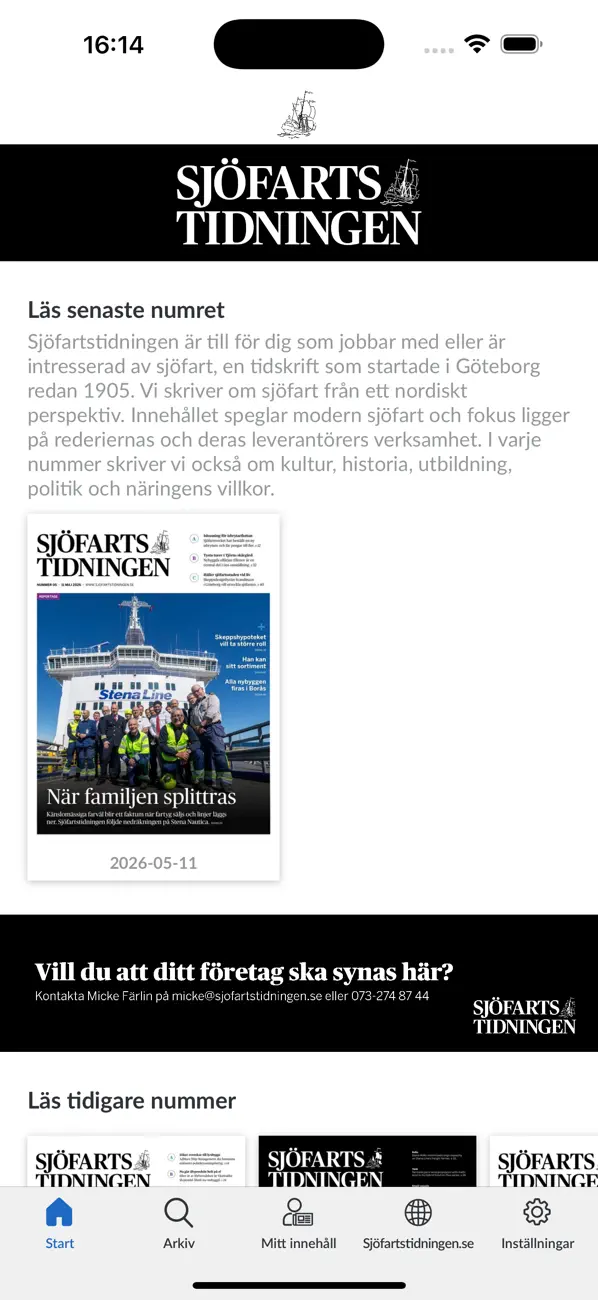 Screenshot #1 pour Sjöfartstidningen