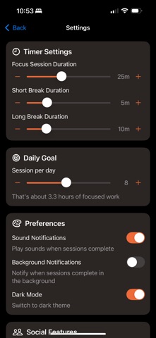 No BS Pomodoro screenshot
