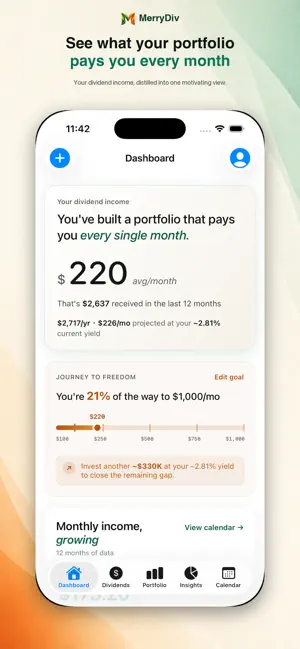 MerryDiv - Dividend Tracker screenshot 1