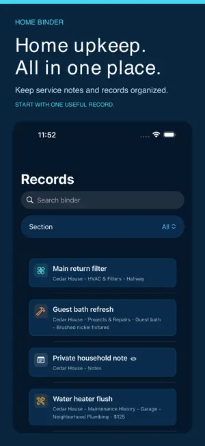 Home Binder: Important Records screenshot 3