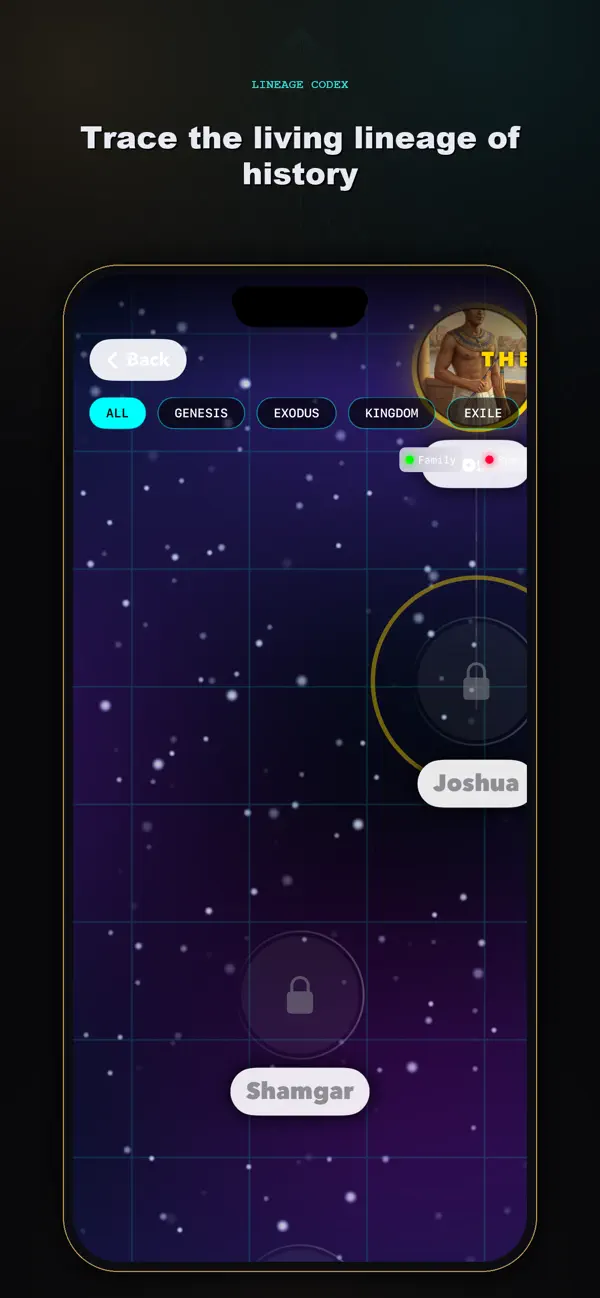 CCG Deckbuilder Covenant Cards iPhone and iPad interface for Collect ancient code. Rewrite history, from the official App Store gallery