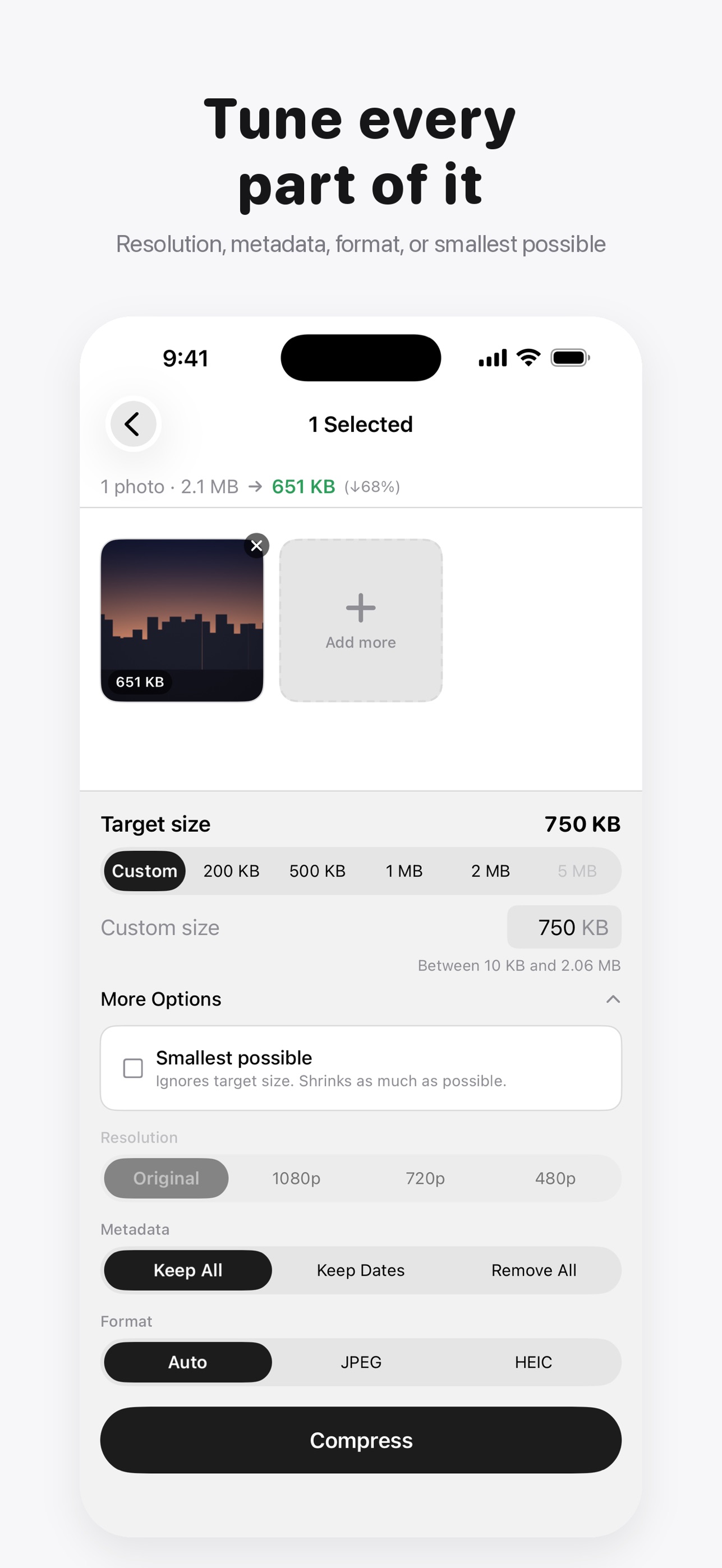 Screenshot 4 of Compress: Photos & Videos