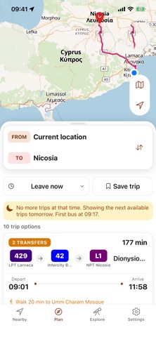 Cyprus Bus Guide Screenshot 2 of 4