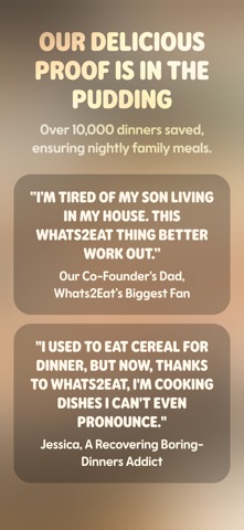 Whats2Eat: Dinner, Easy Peasy iPhone screenshot