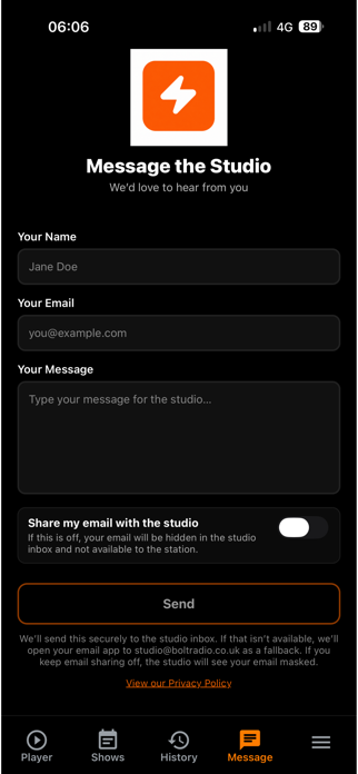 Bolt Radio Screenshot 3 of 3