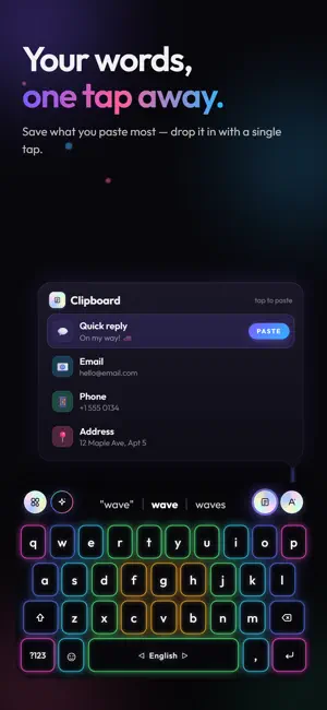 Wave AI Keyboard, Fonts, Skins screenshot 8