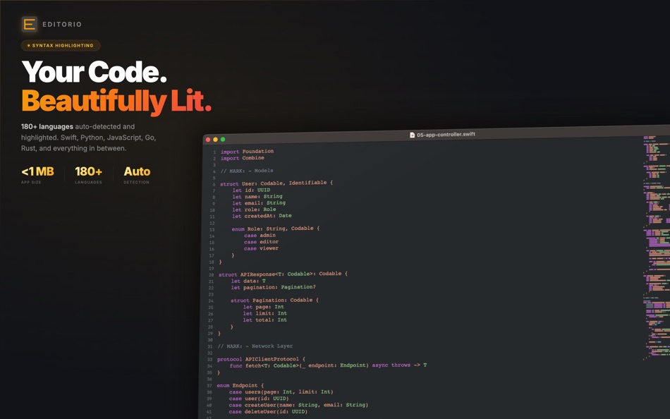 #4. Editorio (macOS) Przez: Lovre Crncevic