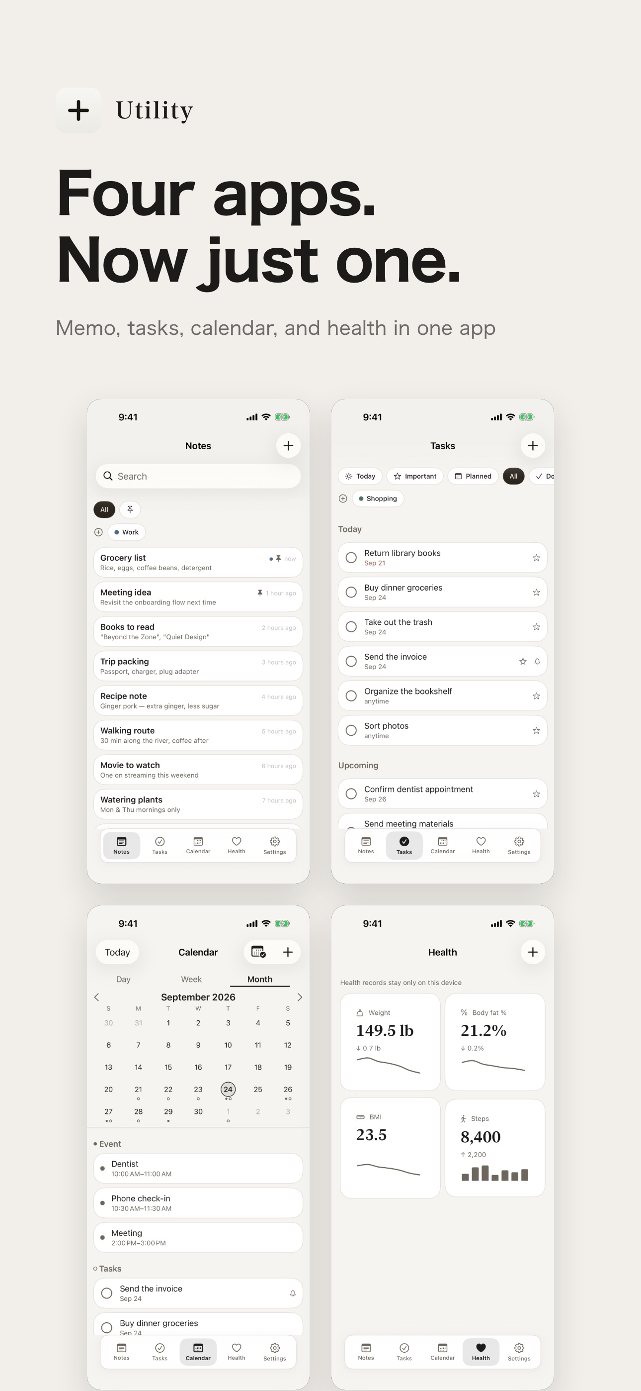 Screenshot 1 of Notes ToDo Calendar - Utility