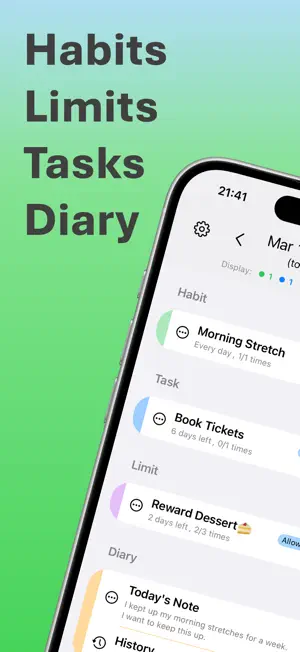 HabiDone: Habits, Tasks, Diary screenshot 1