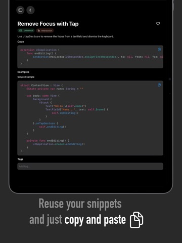 Snippet Library for SwiftUI screenshot