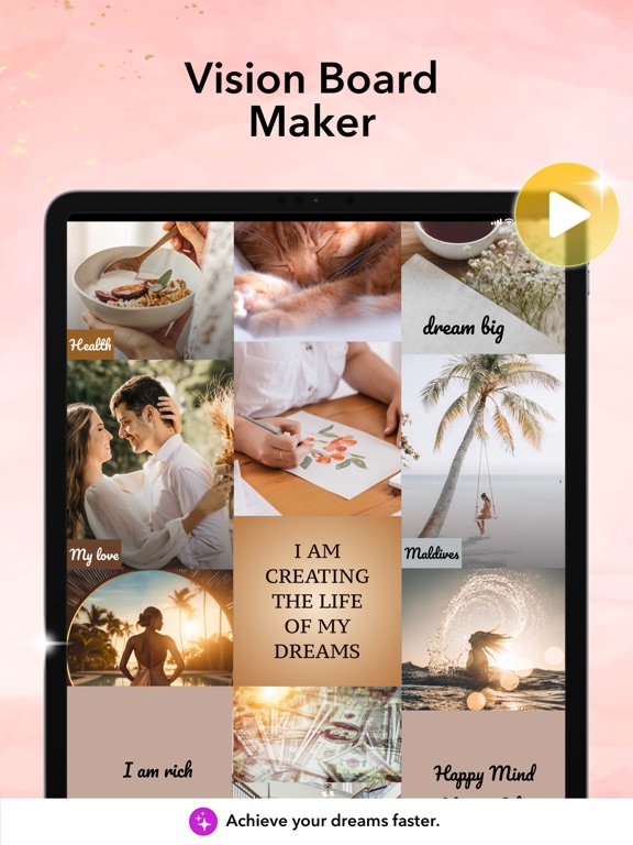 Vision Board ++ Maker Manifest iPad screenshot 1 - Lifestyle app