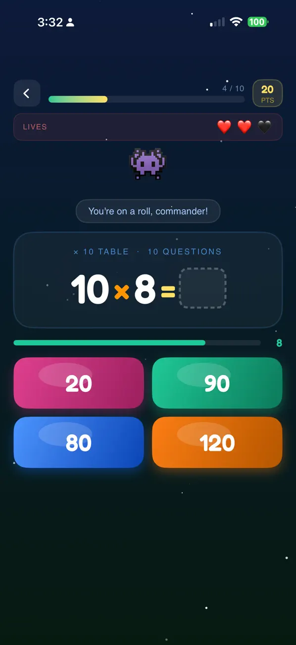 Screenshot #2 pour Math Blast: Multiplication