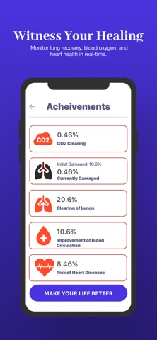Smoke-Free AI: Health Tracker iPhone screenshot
