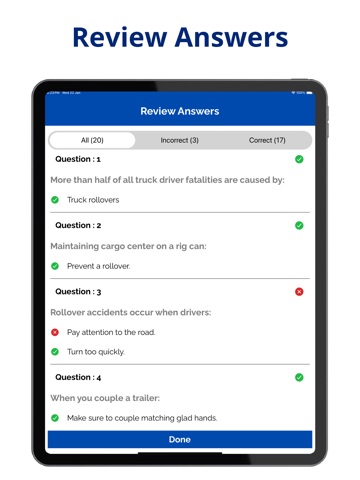 Indiana CDL Prep Test iPad screenshot