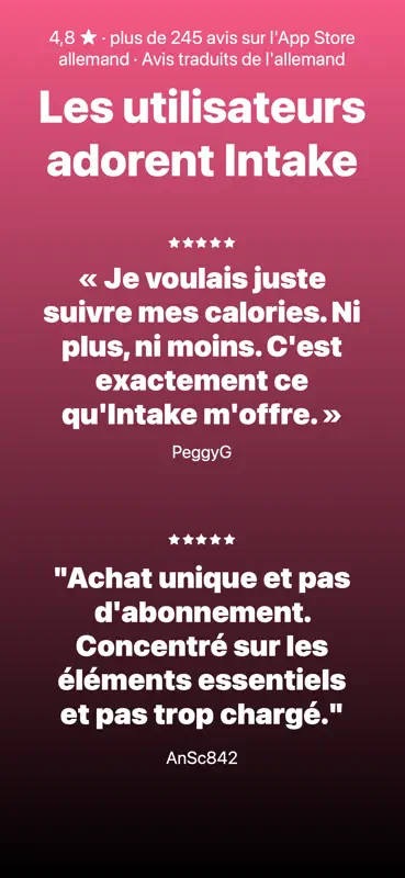 Intake : Compteur de calories screenshot 5 of 10