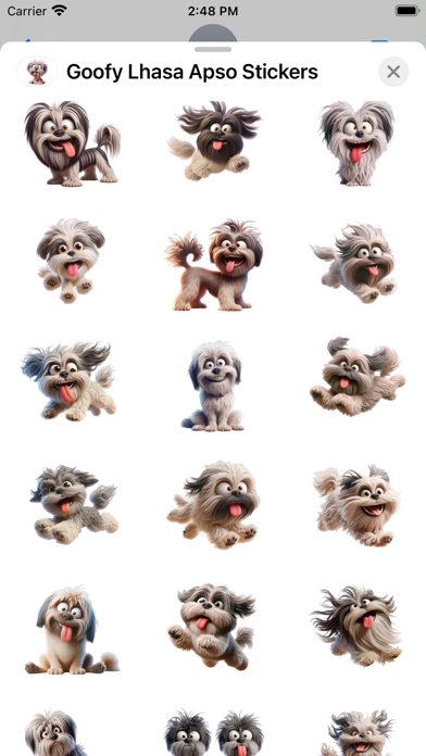 Screenshot #2 pour Goofy Lhasa Apso Stickers