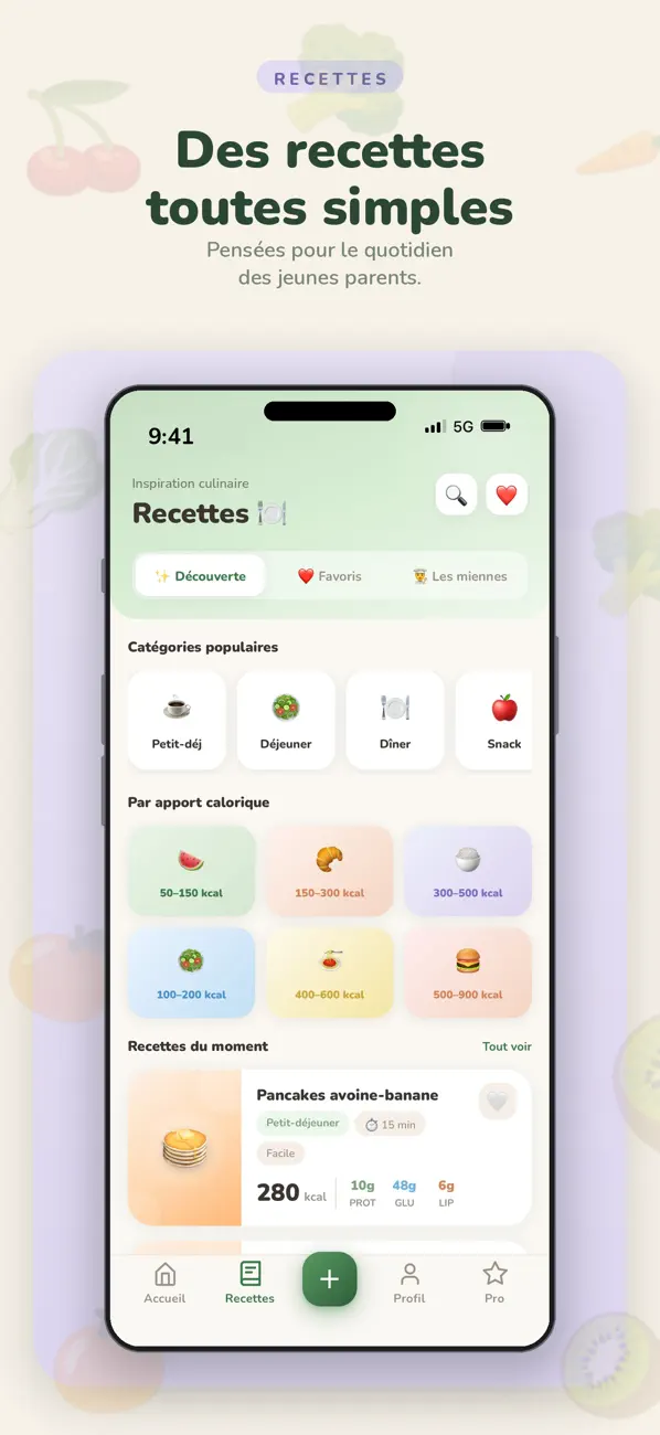 Screenshot #2 pour Nidô : Calories & Repas