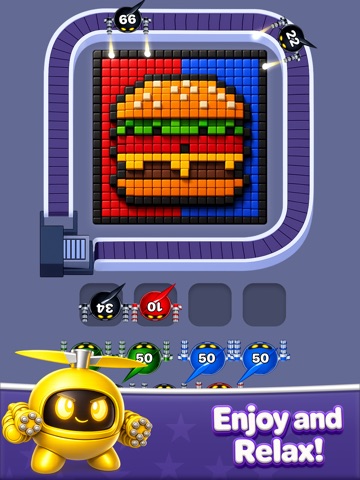Robot Pixel Shooter Puzzle iPad screenshot